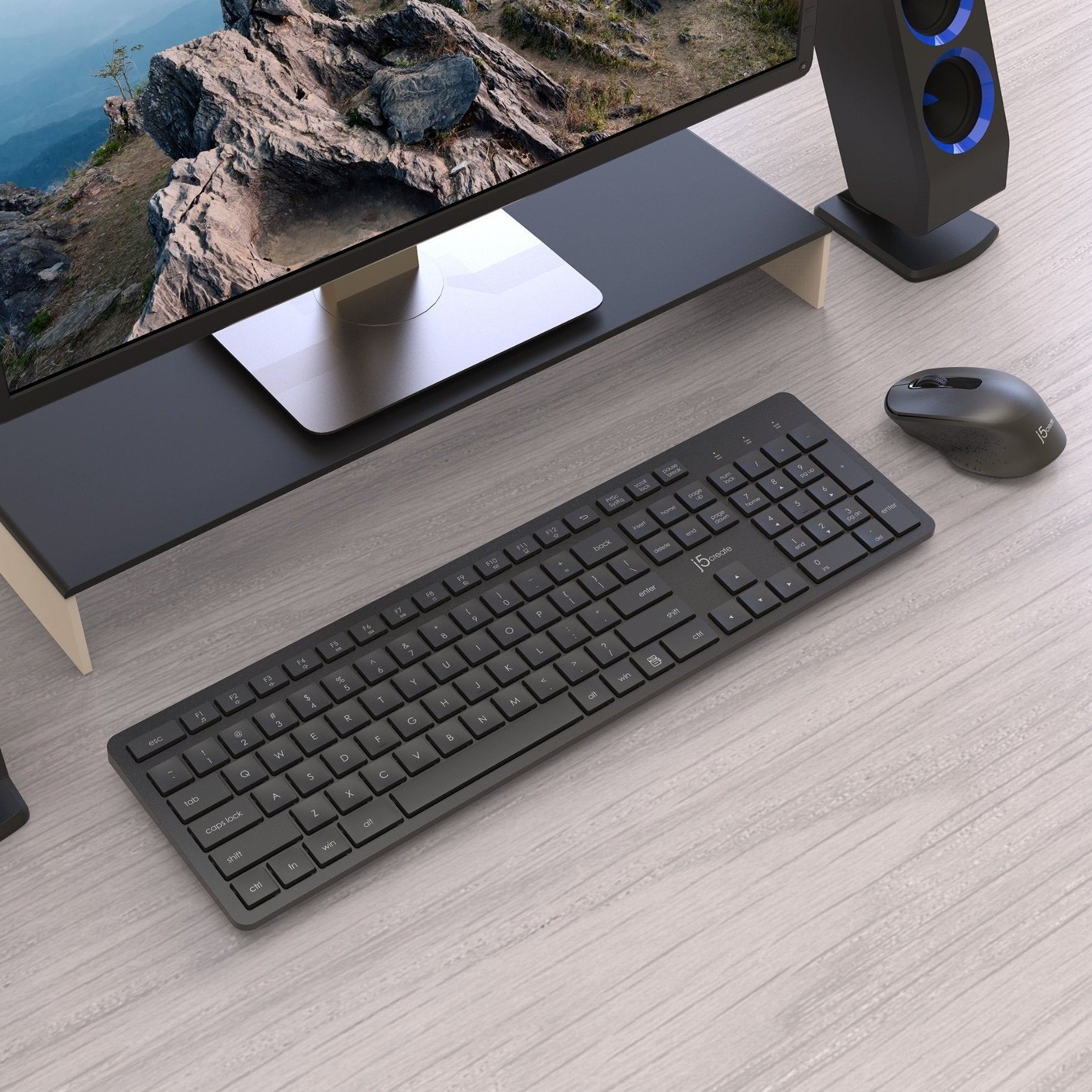 j5create JIKMW115 keyboard Mouse included Office RF Wireless Black – image 4