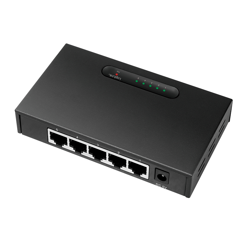 LogiLink NS0110 network switch Gigabit Ethernet (10/100/1000) Black – image 1