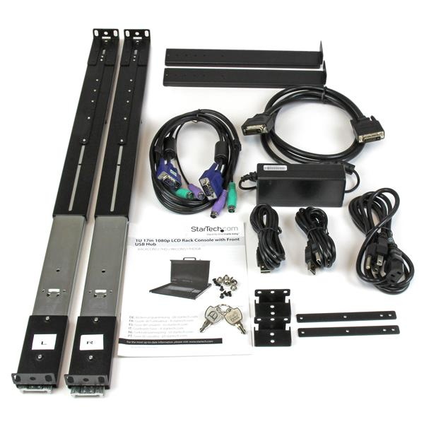 StarTech.com 1U 17" HD 1080p Rackmount LCD Console with Front USB Hub – image 4