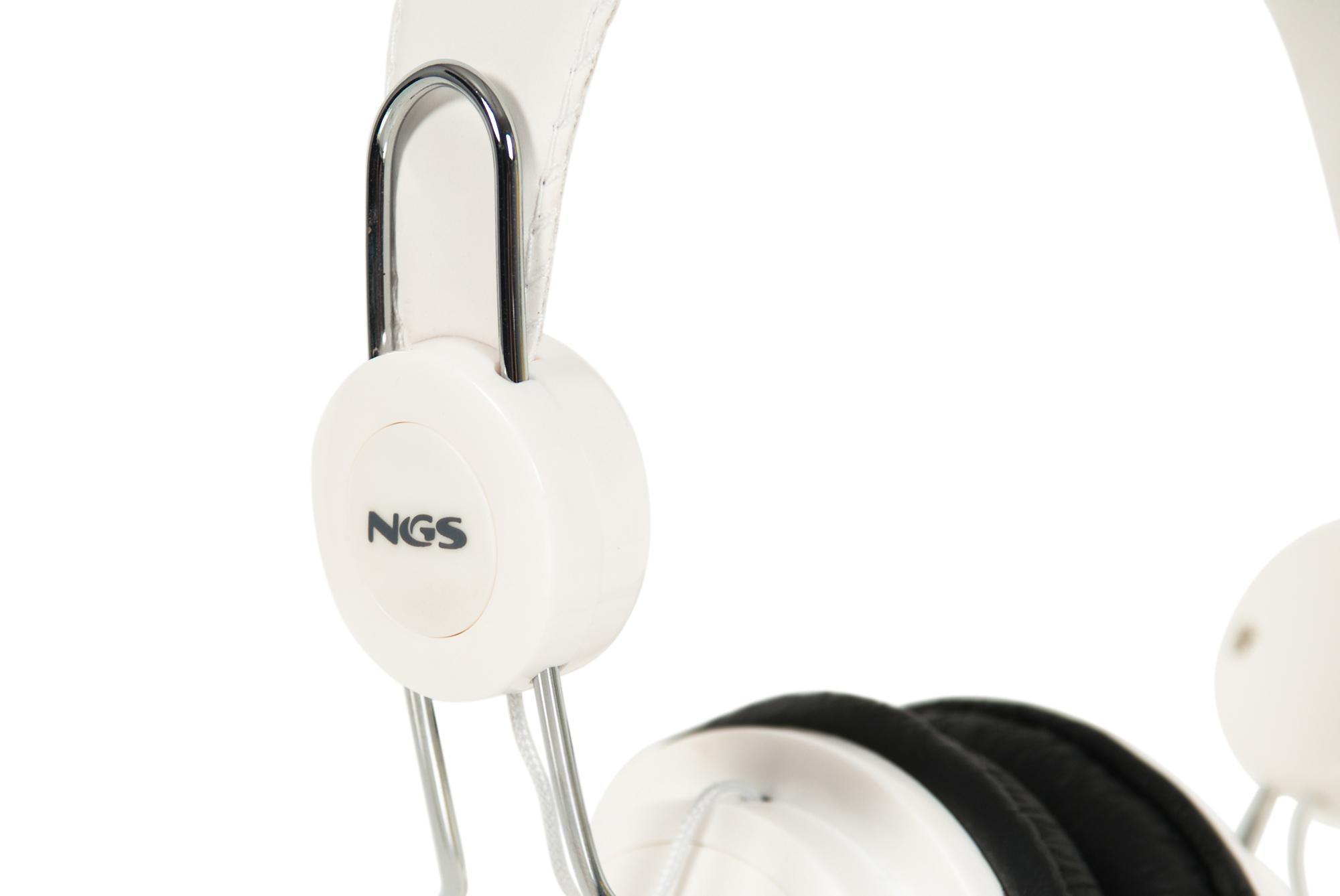 NGS Snowflake Headphones Wired Black, White – image 6