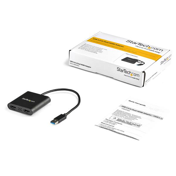 StarTech.com USB 3.0 to Dual HDMI Adapter, USB to 2x HDMI Monitor Converter for Windows (no support for macOS/ChromeOS/Linux) - TAA – image 5