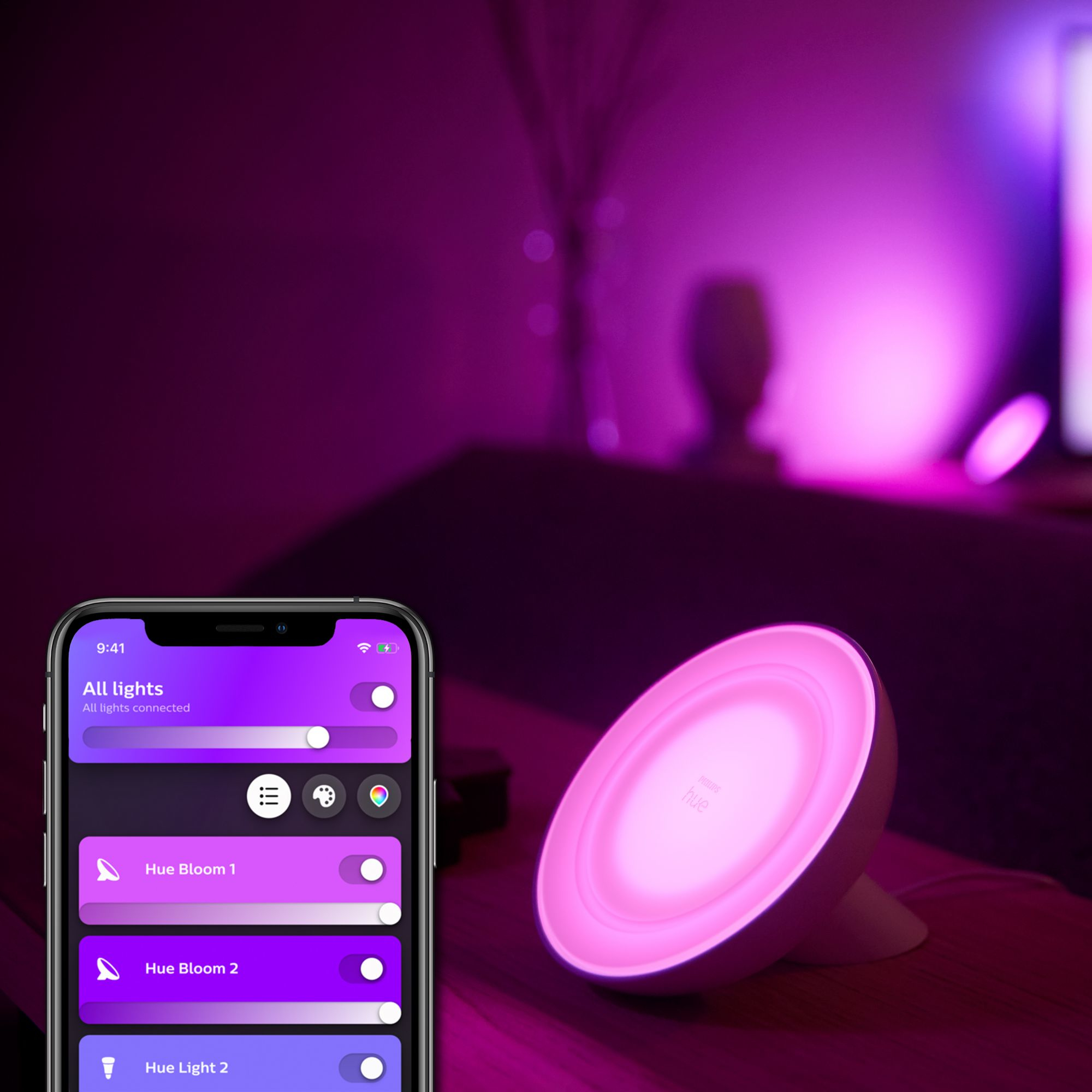 Philips by Signify Philips Hue White and colour ambience Bloom table lamp – image 2