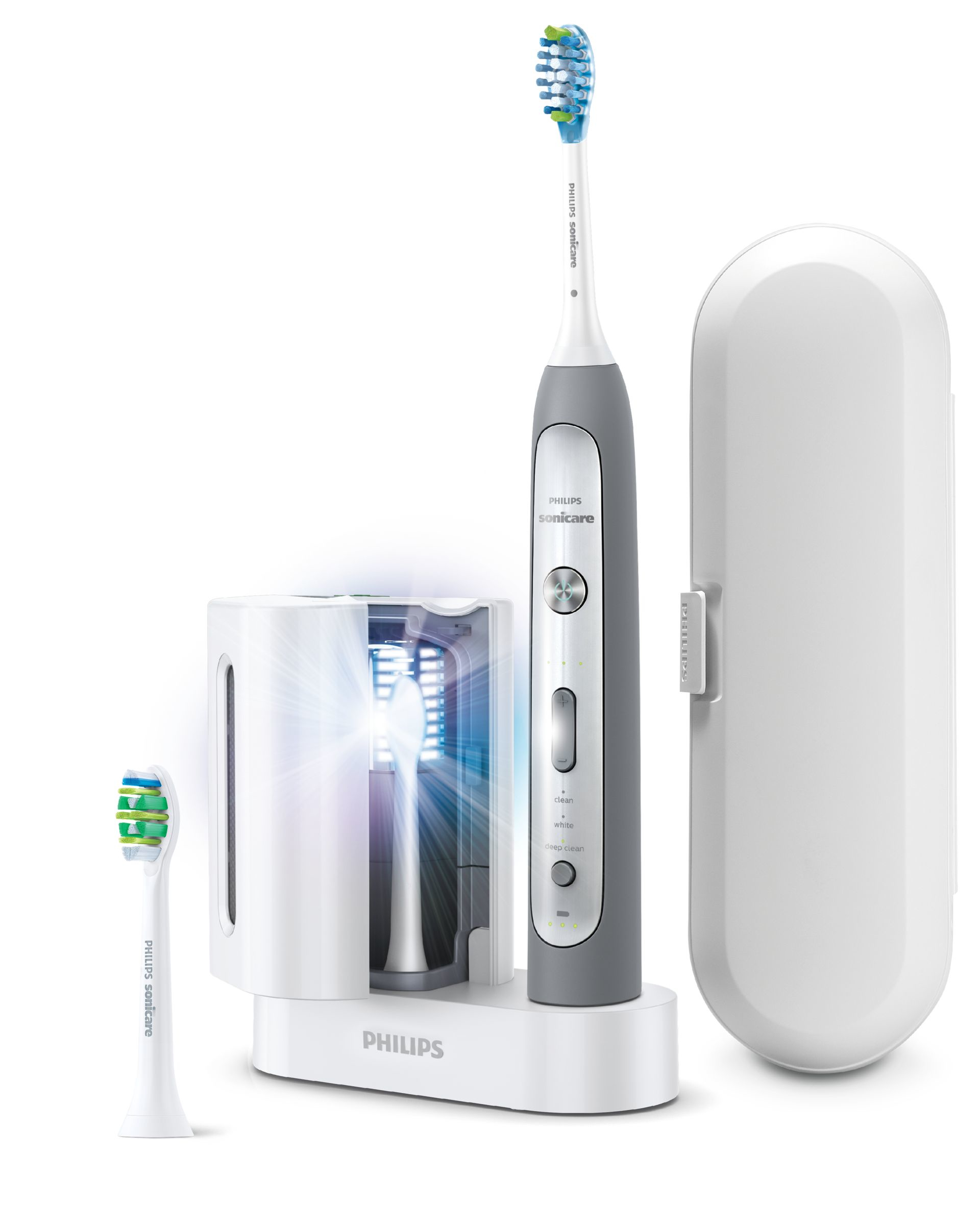Philips Sonicare FlexCare Platinum HX9172/14 electric toothbrush Adult Sonic toothbrush Grey, White