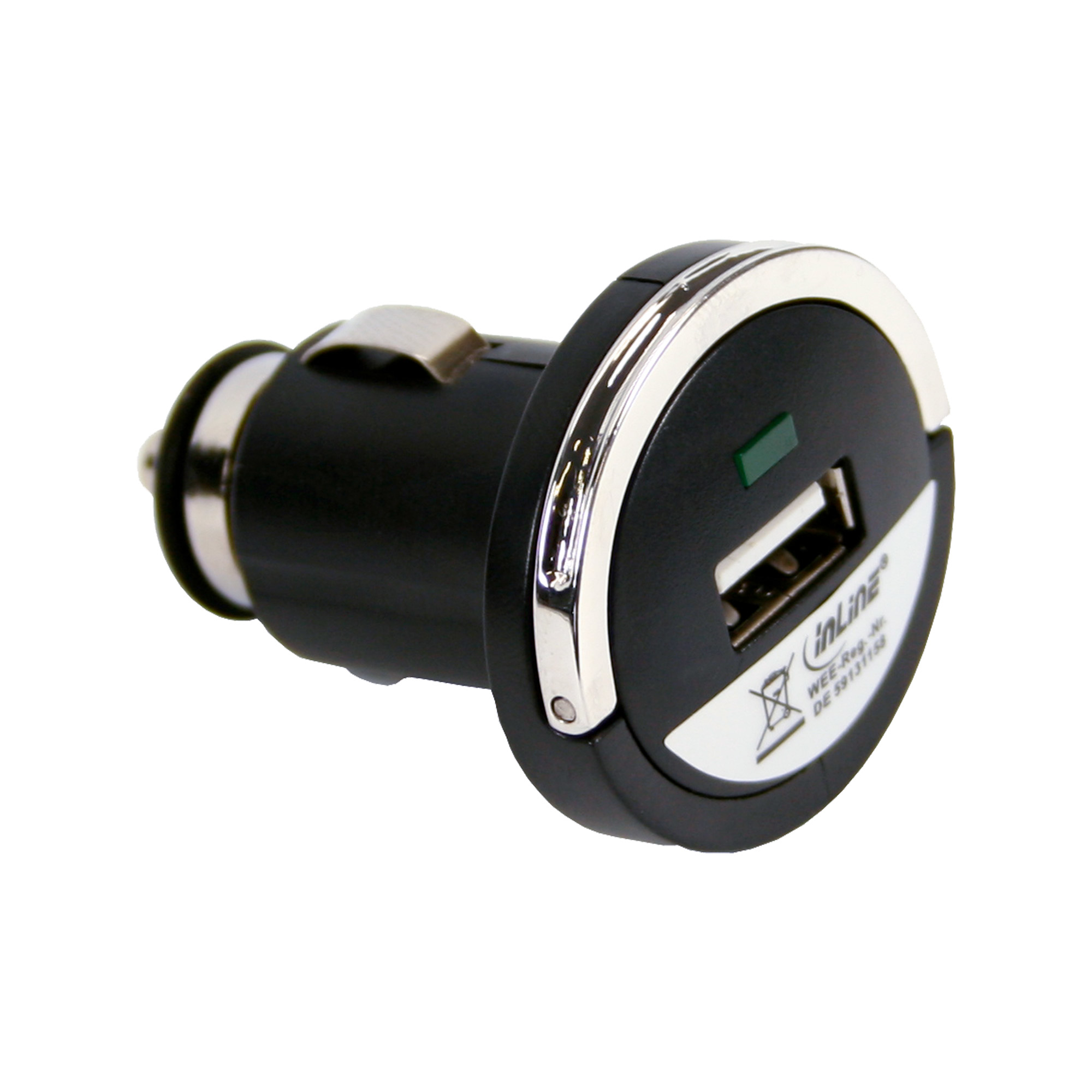 InLine USB Car Charger Power Adapter, 12/24VDC to – image 1