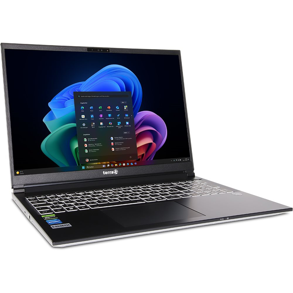 TERRA MOBILE GAMER ELITE 3A Copilot+ PC AMD Ryzen™ AI 7 350 Laptop 40.6 cm (16") WQXGA 32 GB DDR5-SDRAM 1 TB SSD NVIDIA GeForce RTX 5060 Wi-Fi 6E (802.11ax) Windows 11 Home German Silver