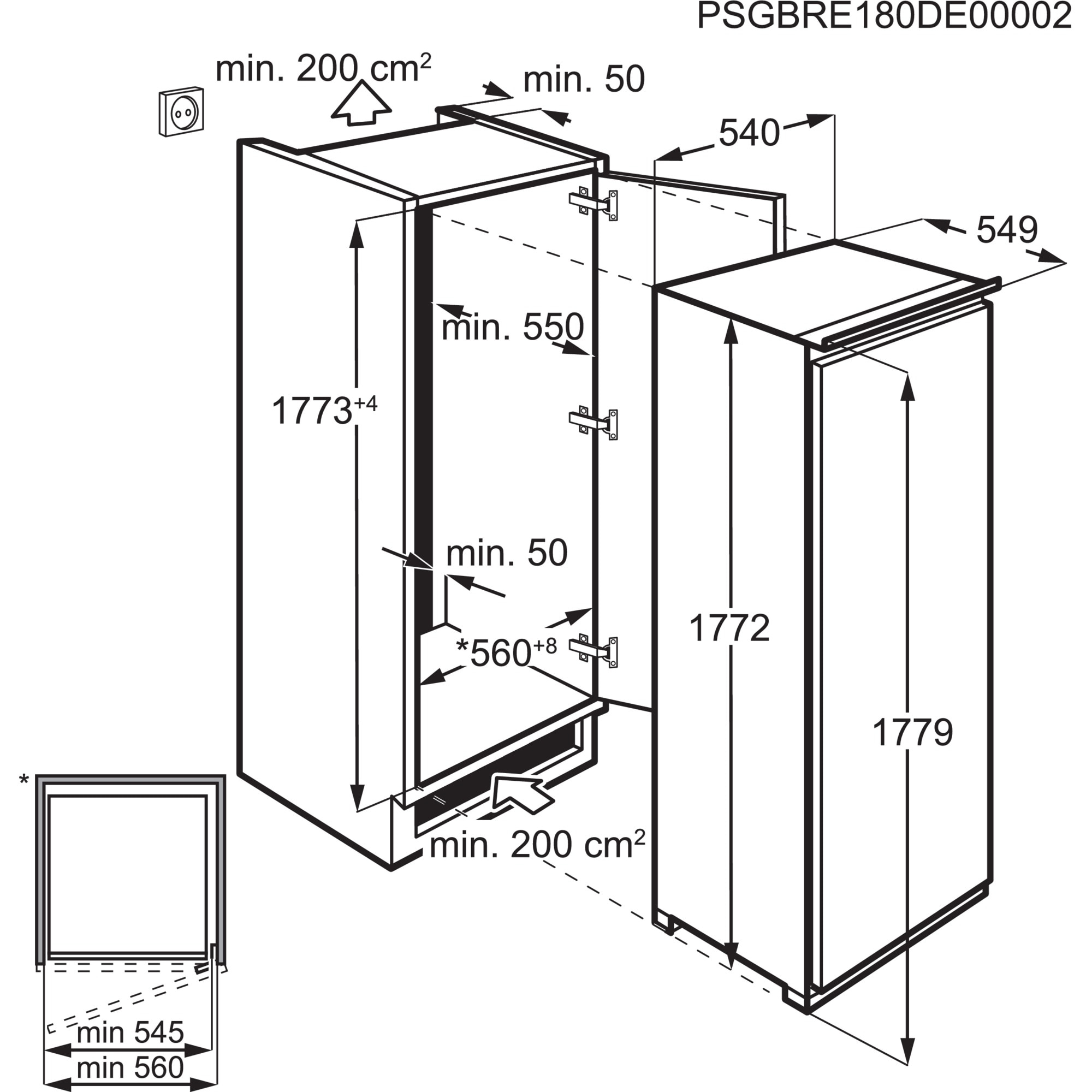 Electrolux LRB3DE18S fridge Undercounter – image 2