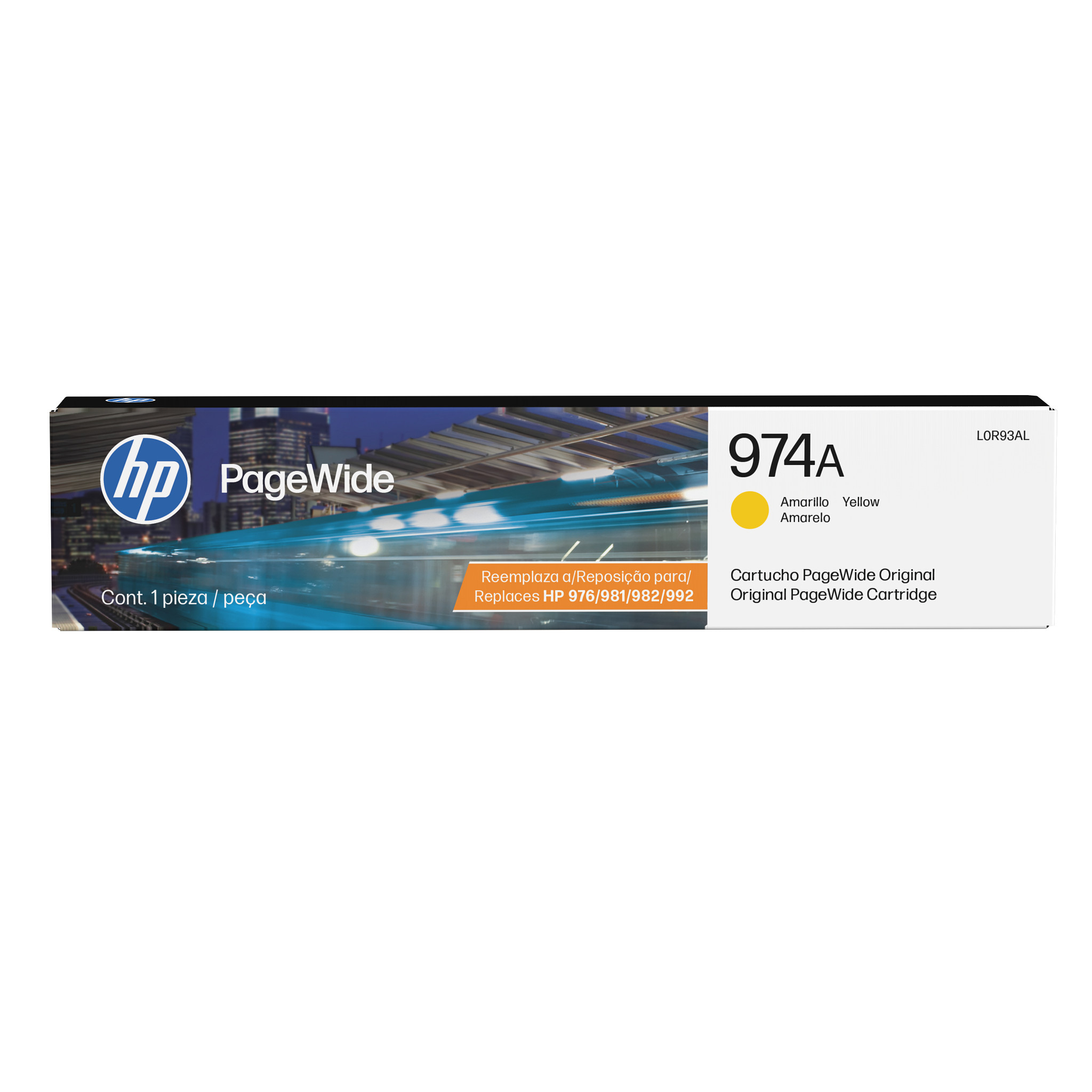 HP Cartucho original PageWide 974A amarillo