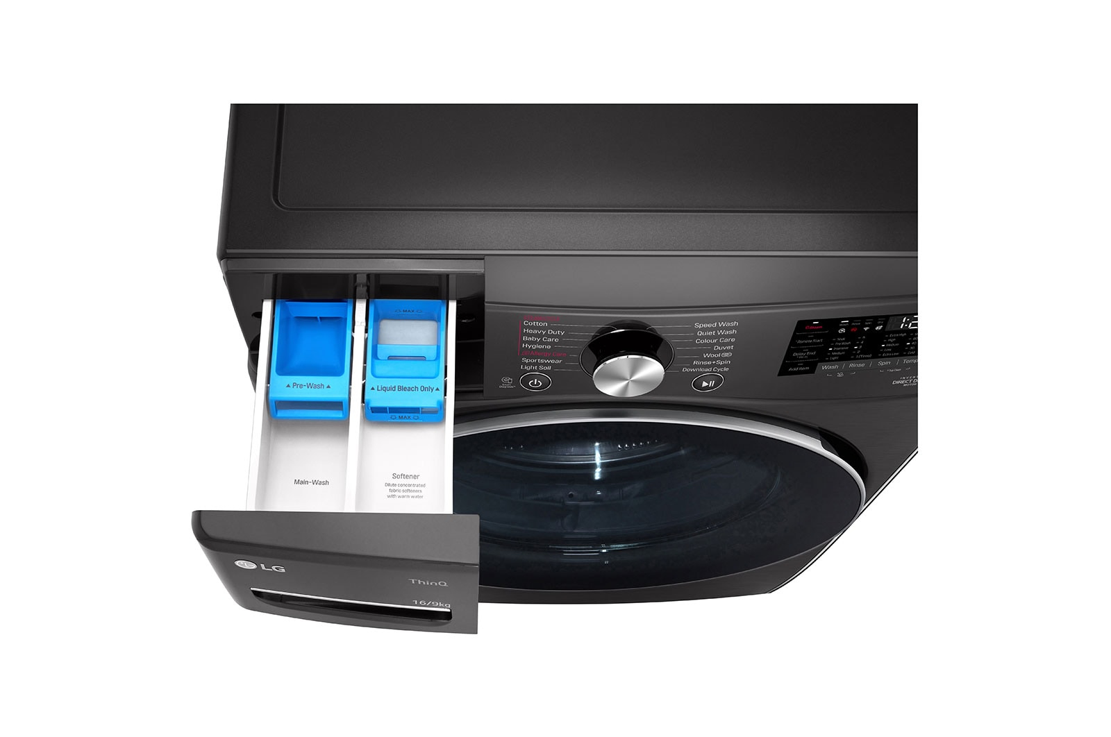 LG WXLC-1116B washer dryer Freestanding Front-load Black – image 7