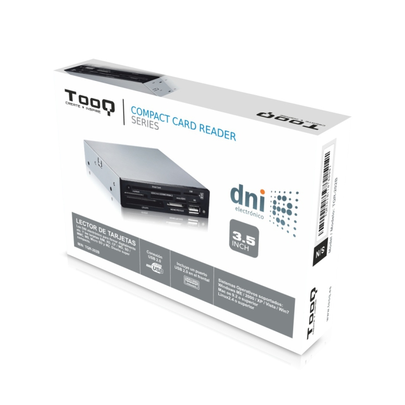 TooQ TQR-202B card reader USB 2.0 Internal Black – image 3