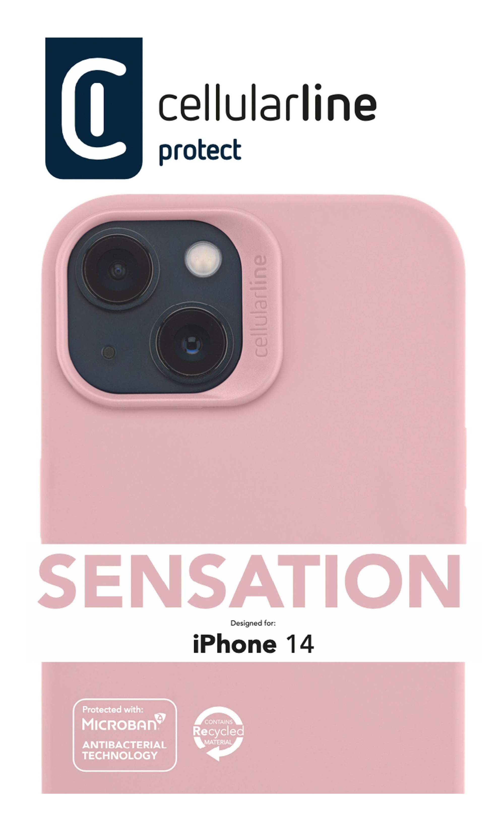 Cellularline Sensation - iPhone 14 Soft-touch silicone case with built-in Microban® antibacterial technology – image 6