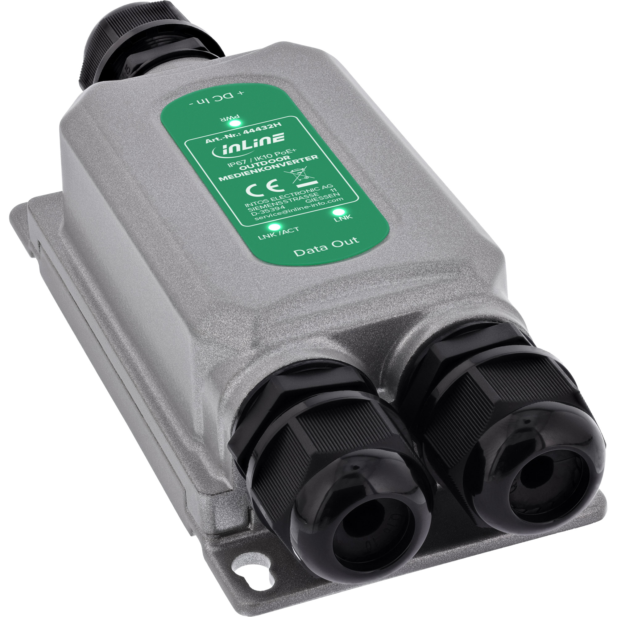 InLine 44432H network media converter 1000 Mbit/s Grey – image 1