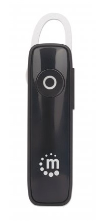 Manhattan Single Ear Bluetooth Headset (Clearance Pricing), Omnidirectional Mic, Integrated Controls, Black, 10 hour usage time, Range 10m, USB-A charging cable – image 4