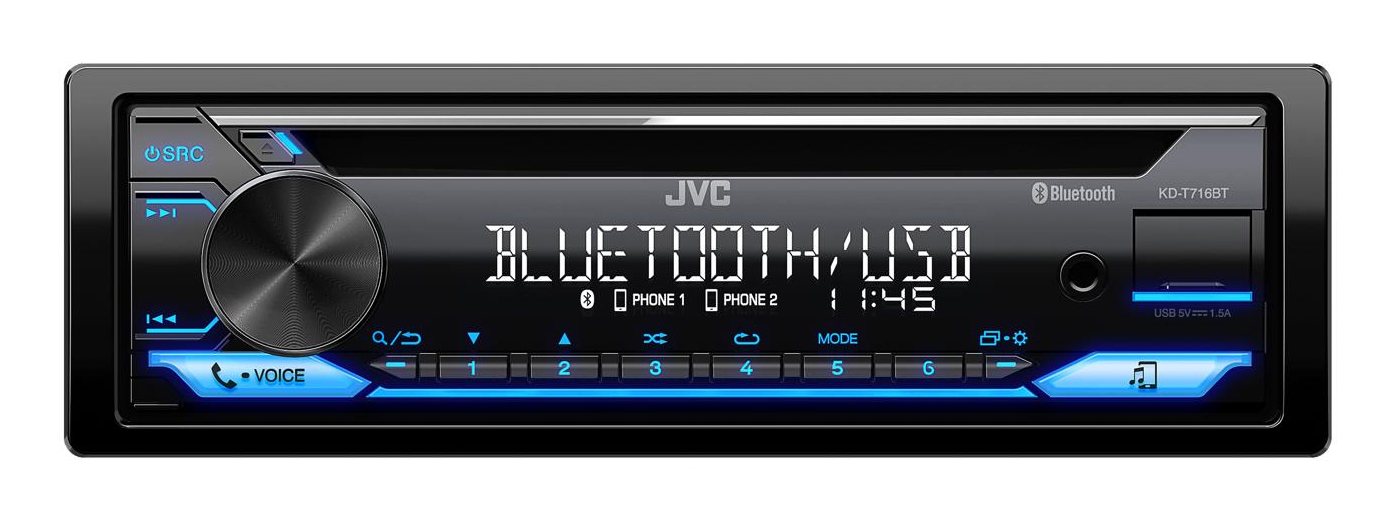 KD-T716BT car media receiver Black