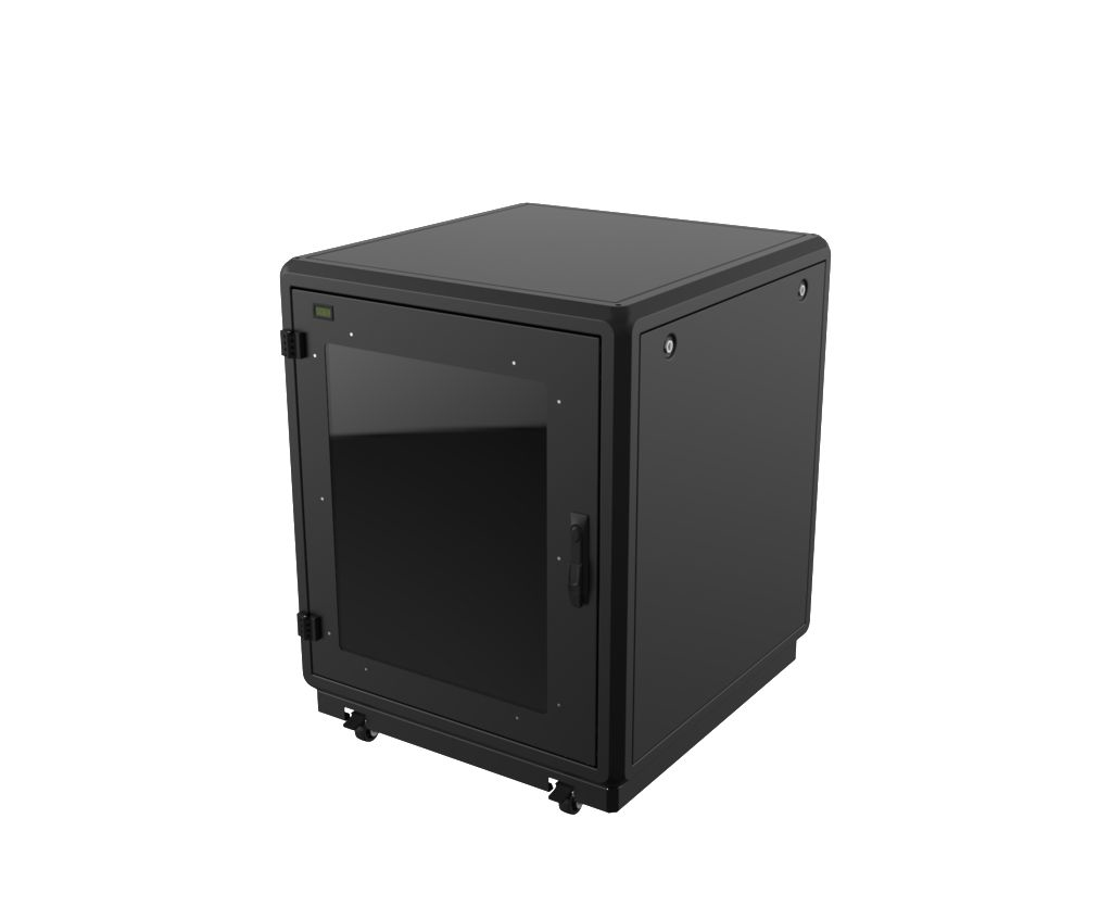 Lanview RDLAK16U751BL rack cabinet 16U Freestanding rack Black – image 1
