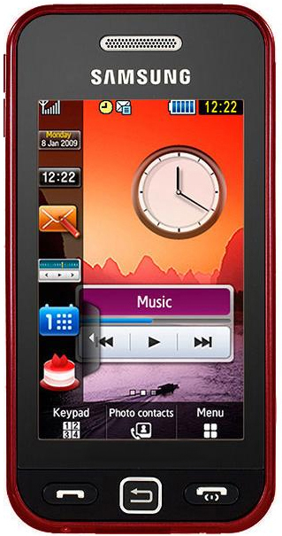 Samsung S5233 7.62 cm (3") 92 g Red