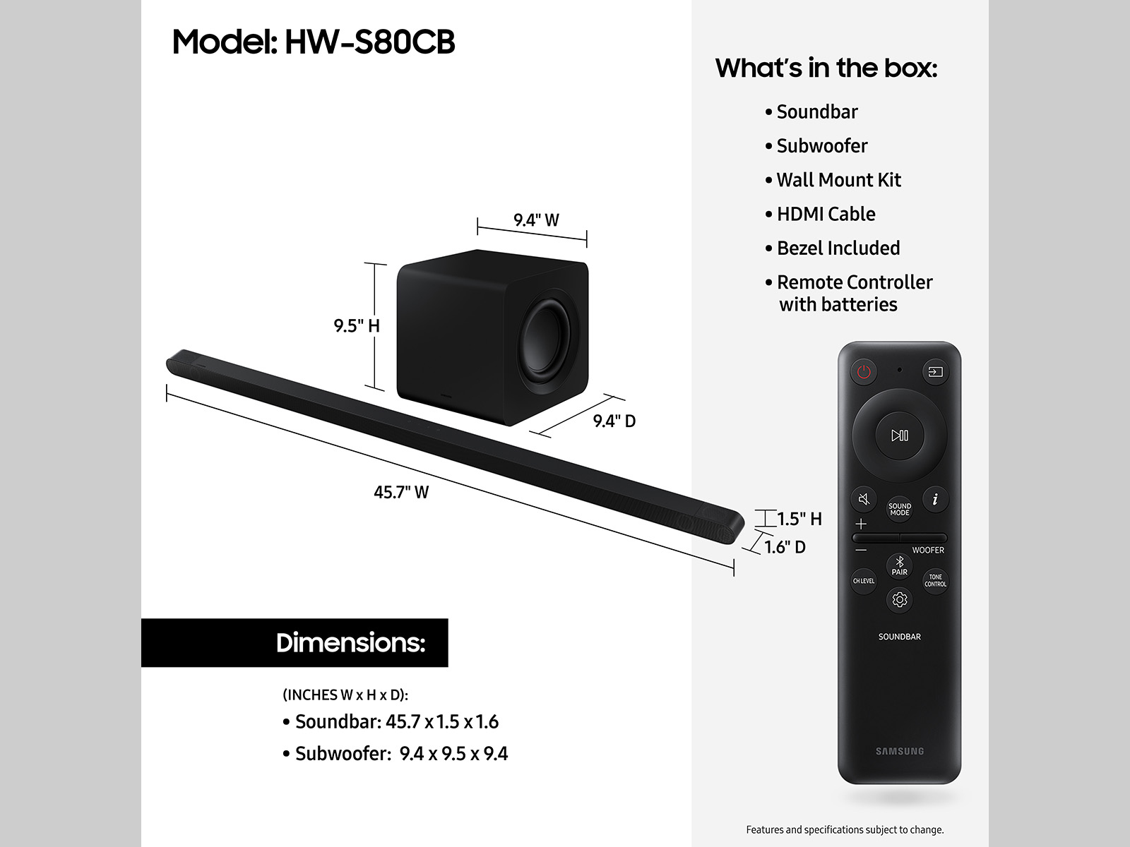 Samsung HW-S80CB Black 3.1.2 channels – image 4