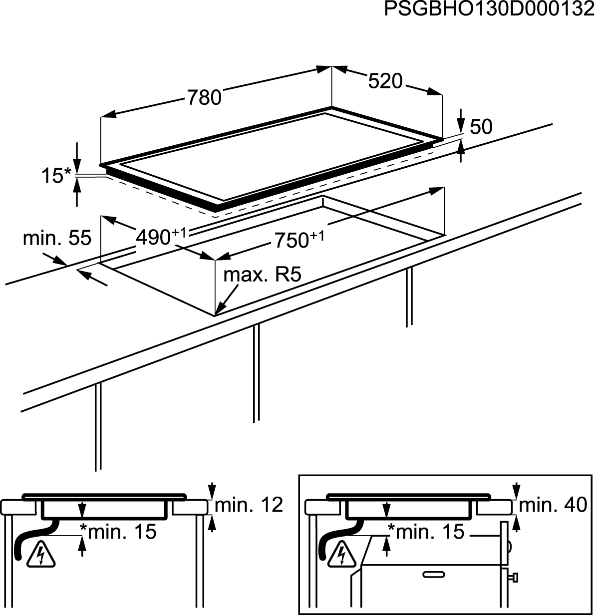 AEG HK855200FB Black Built-in Zone induction hob 5 zone(s) – image 3