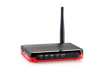LevelOne WBR-6805 wireless router Fast Ethernet Black, Red – image 1