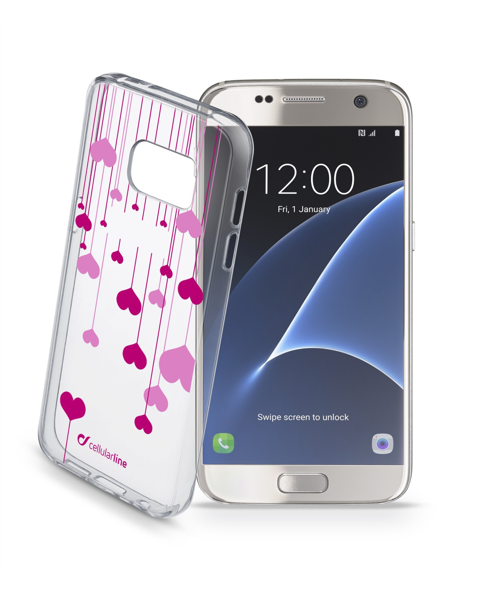 Cellularline Style Case Heart - Galaxy S7