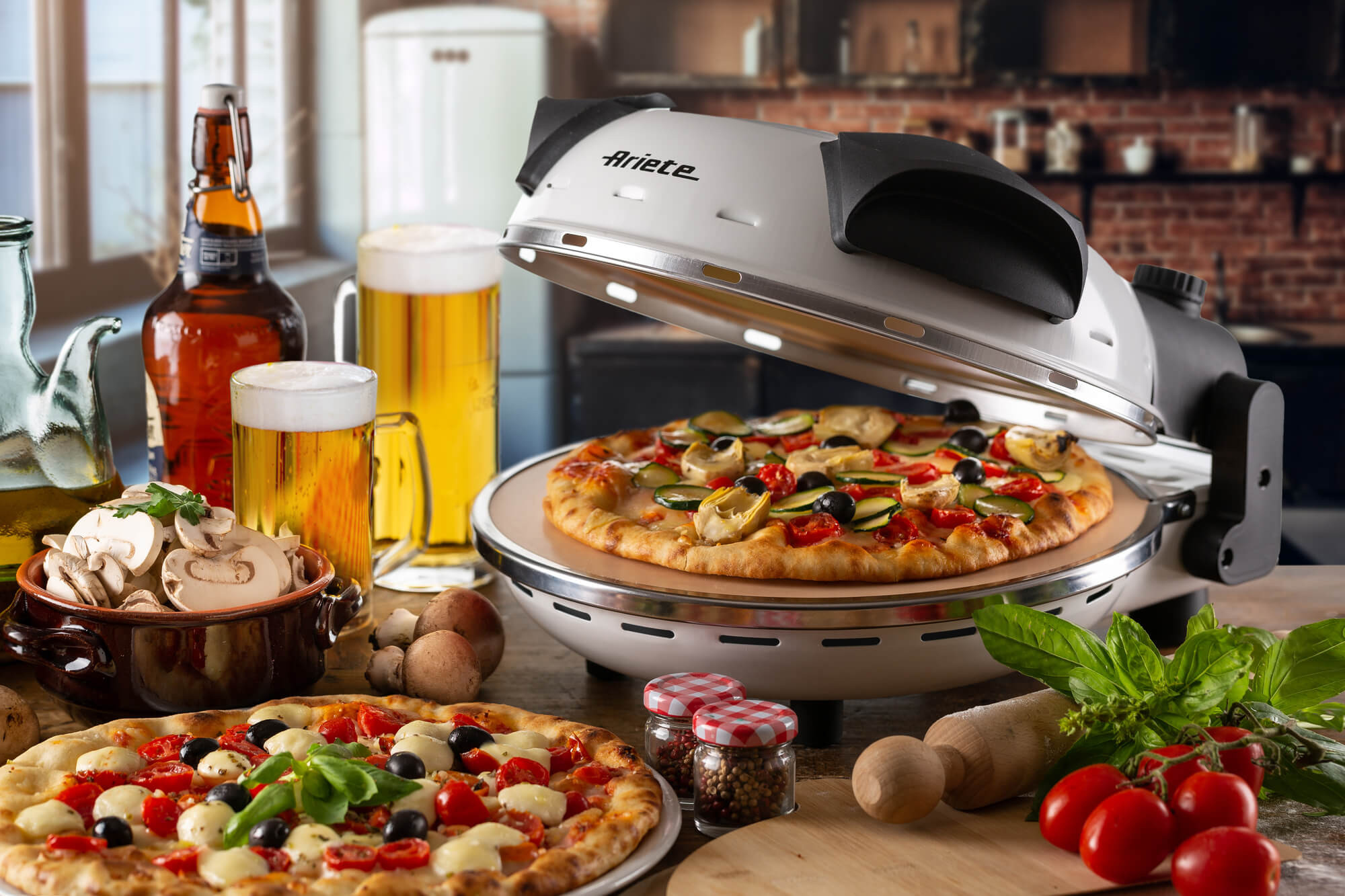 Ariete 918 Pizza Oven - Pizza in 4 minutes - Refractory stone plate with non-stick treatment - Max temperature 400 ° - 1200 Watt - Timer 30 '- White – image 4