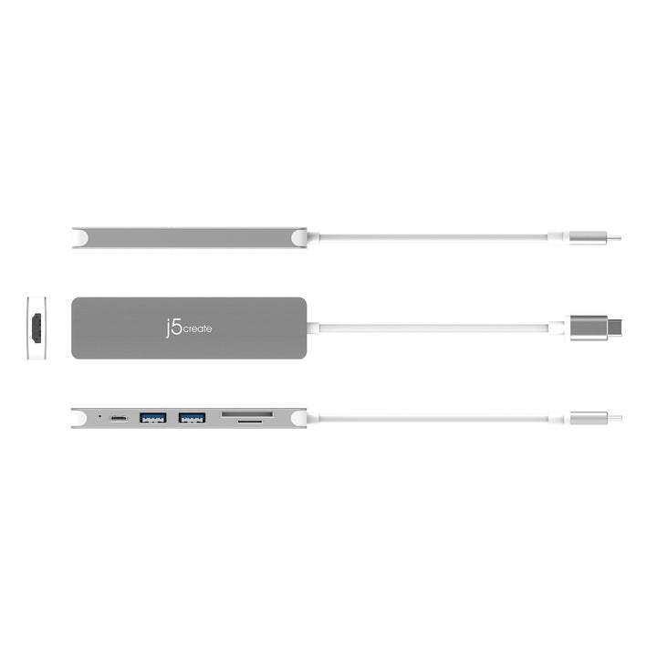 j5create JCD353 laptop dock/port replicator USB 3.2 Gen 1 (3.1 Gen 1) Type-C Grey – image 6