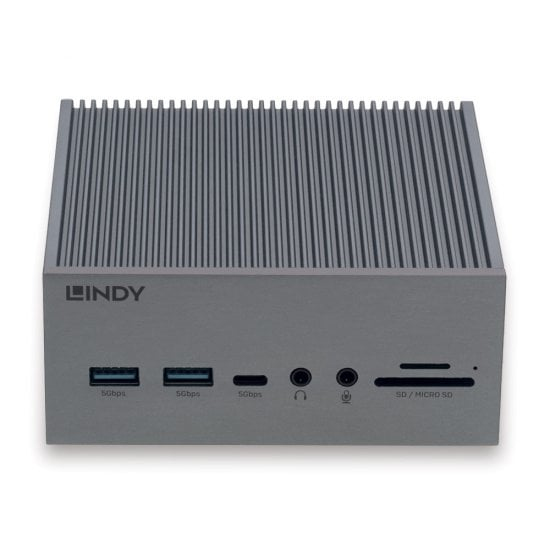Lindy 43351 laptop dock/port replicator Docking USB 3.2 Gen 1 (3.1 Gen 1) Type-C Grey – image 2