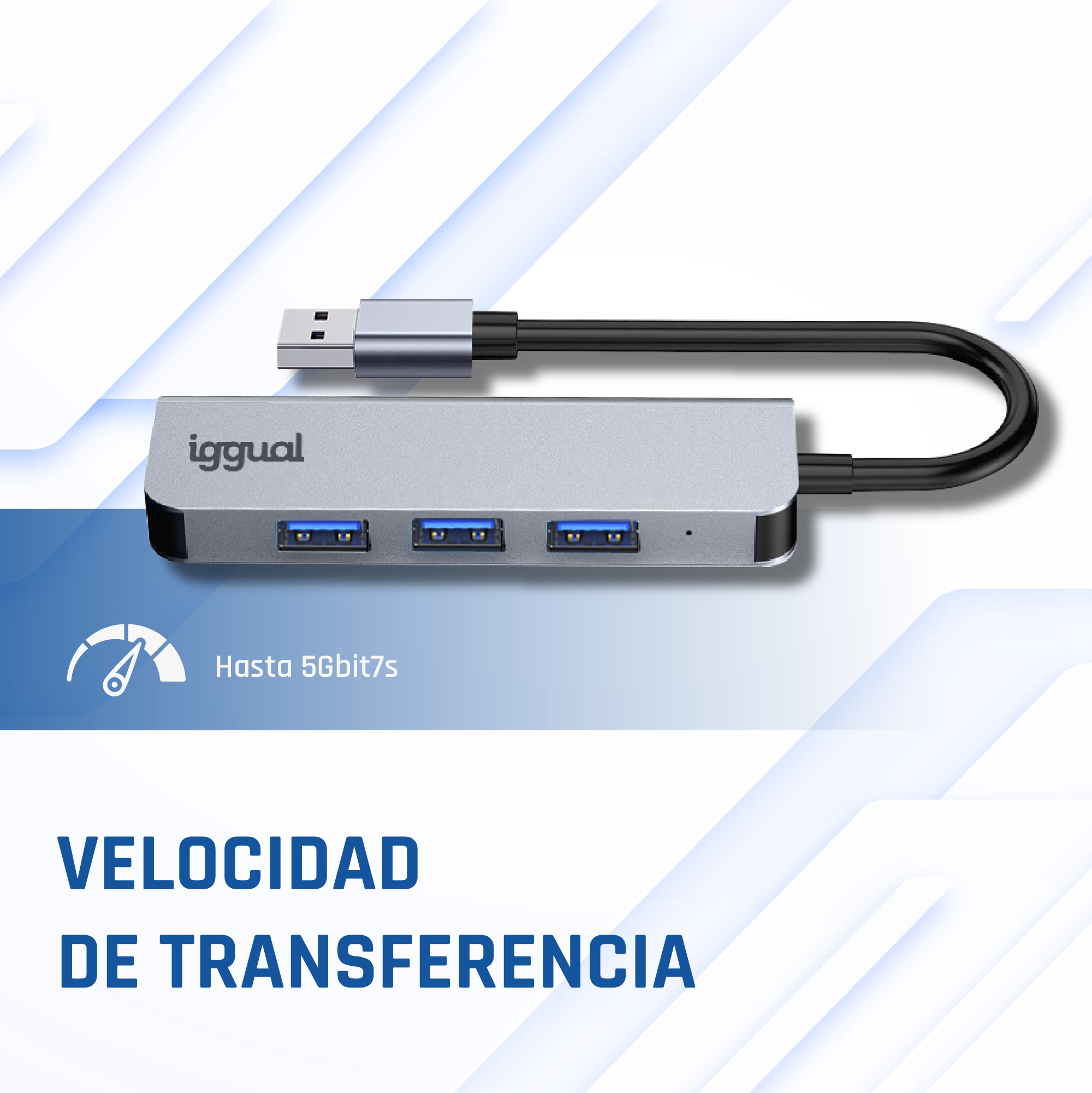 iggual IGG319246 interface hub USB 3.2 Gen 1 (3.1 Gen 1) Type-C 5000 Mbit/s Silver – image 4