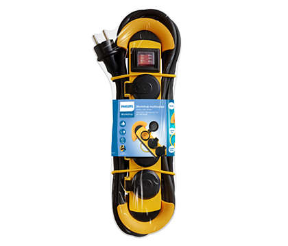 Philips SPN5140YB/39 power distribution unit (PDU) 4 AC outlet(s) Black, Yellow – image 2