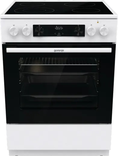 Gorenje GECS6C70WC Freestanding cooker Electric Ceramic hob White, Black – image 1