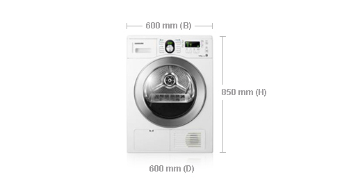 Samsung SDC3D809 tumble dryer Freestanding Front-load – image 2
