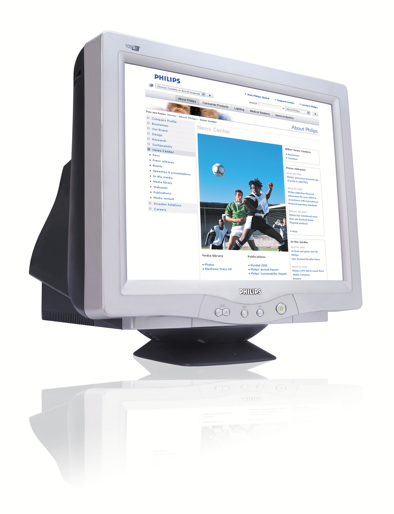 Philips 109B73 19" real flat SXGA CRT monitor