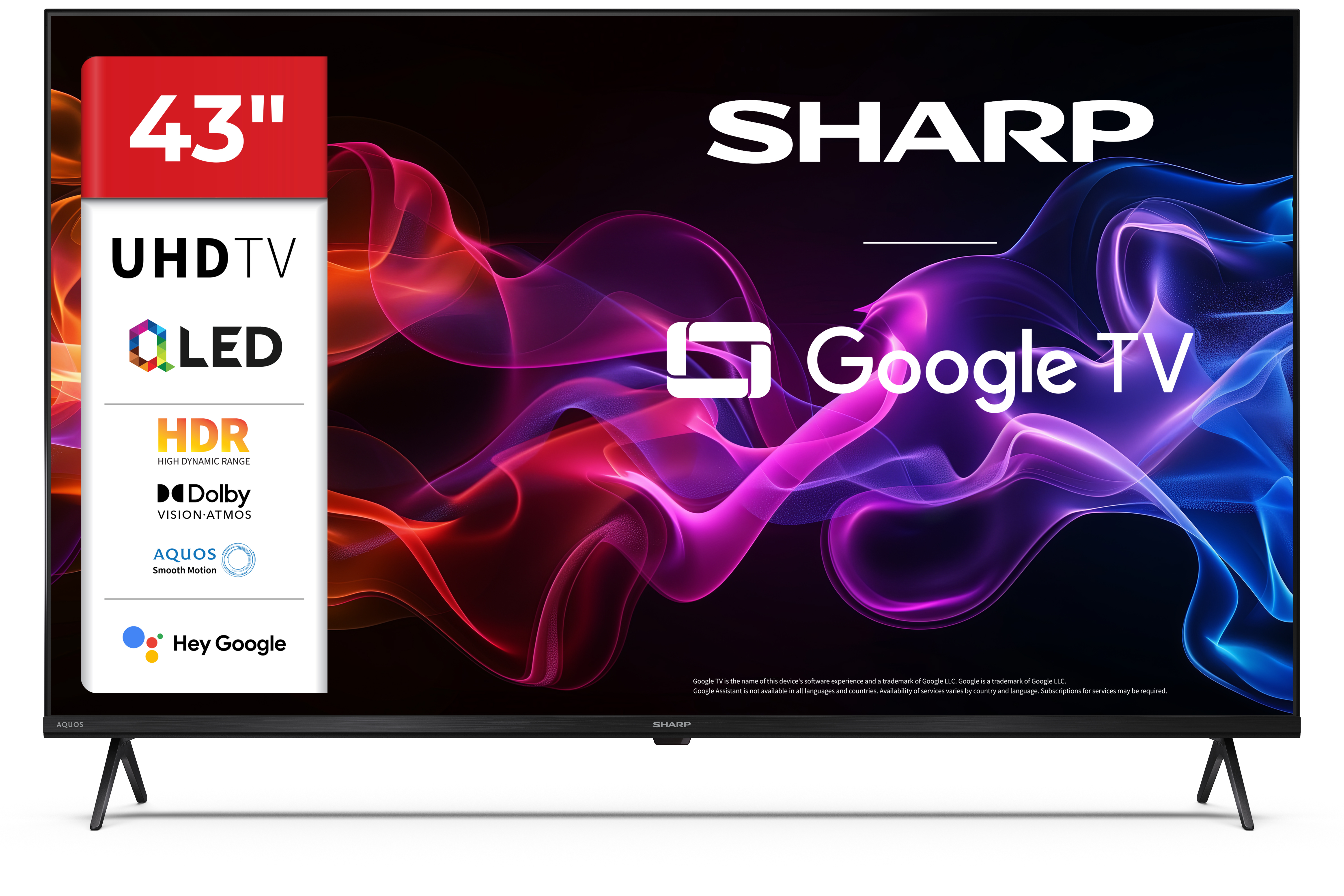 Sharp 43HP5265E 43 LED Quantum Dot 4K UHD Google TV Google TV Dolby Vision Atmos — photo 1