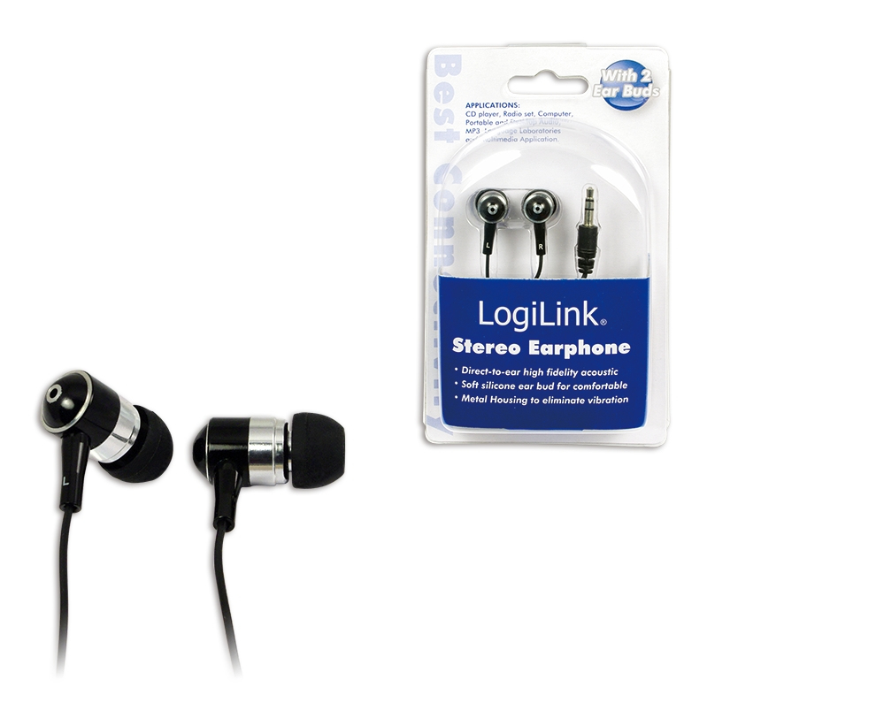 LogiLink HS0015 headphones/headset Wired Music Black