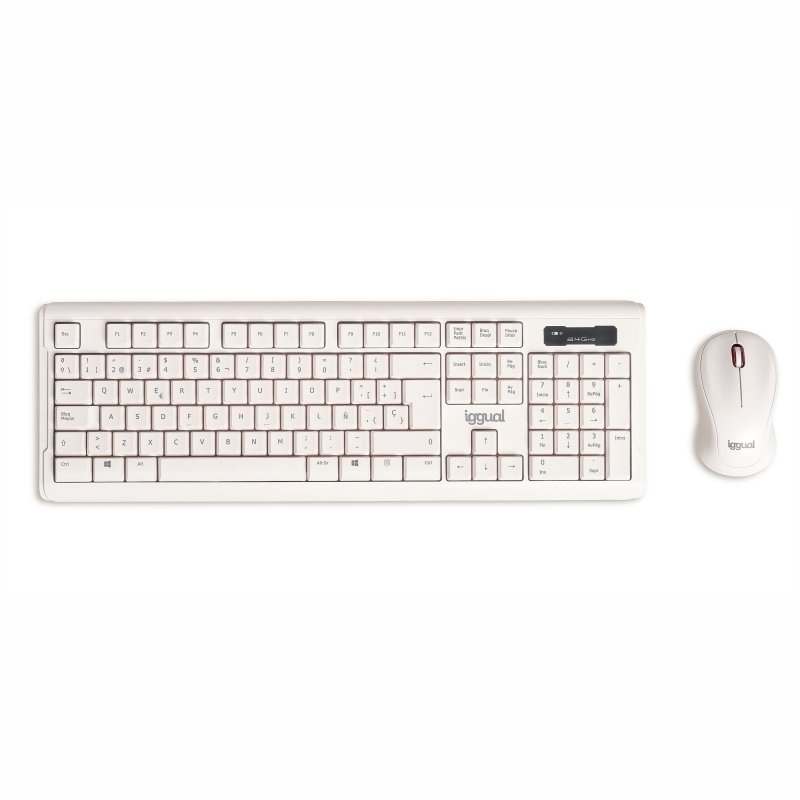 iggual IGG318157 keyboard Mouse included Office RF Wireless QWERTY Spanish White
