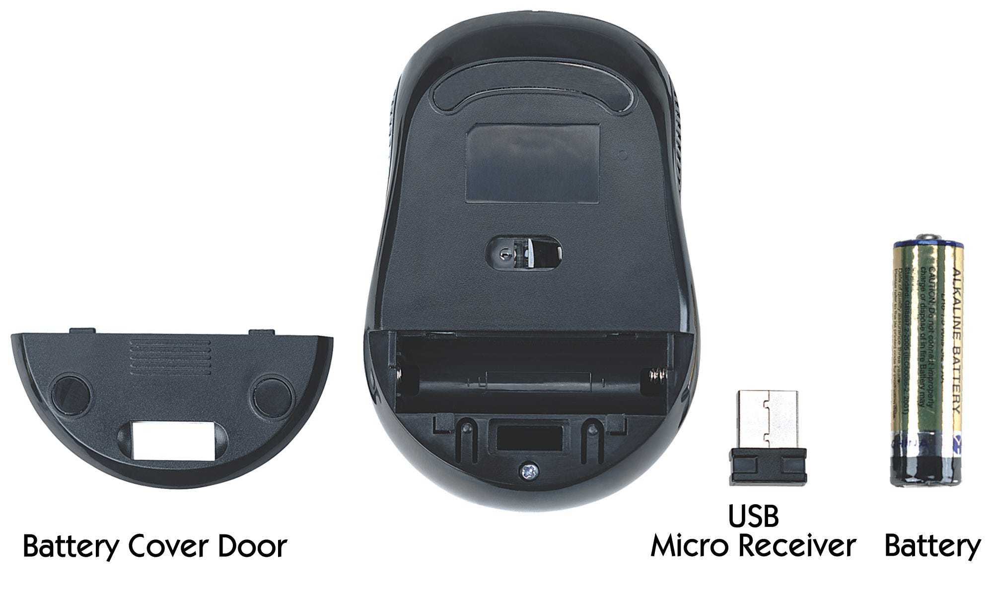 Manhattan Performance Wireless Mouse, Black, Adjustable DPI (1000, 1500 or 2000dpi) – image 4
