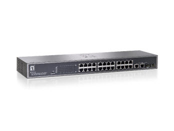 LevelOne 24 FE + 2 GE Combo SFP Web Smart Switch