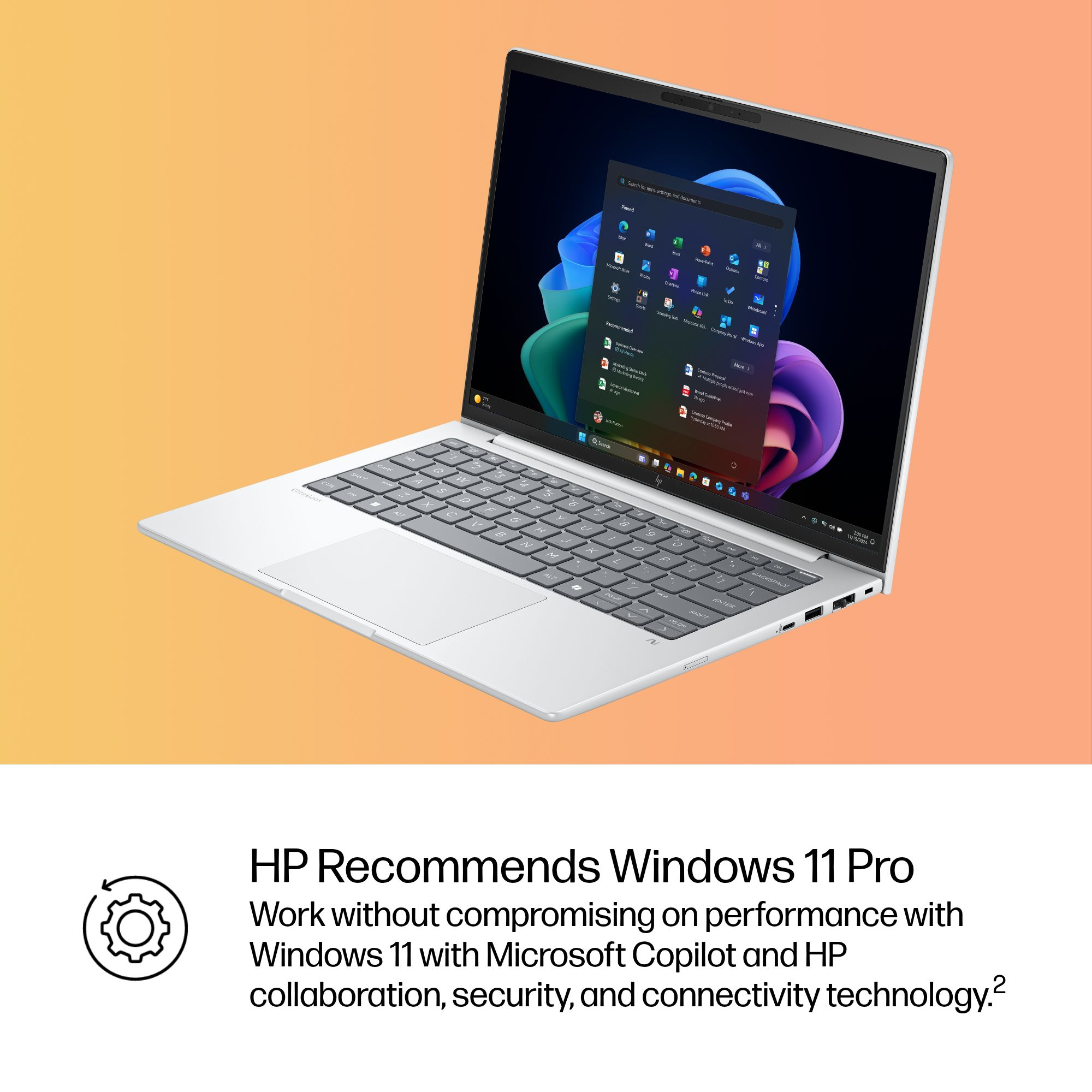 HP EliteBook 8 G1i 14 inch Notebook Next Gen AI PC Copilot+ PC Intel Core Ultra 5 228V Laptop 35.6 cm (14″) WUXGA 32 GB LPDDR5x-SDRAM 512 GB SSD Wi-Fi 7 (802.11be) Windows 11 Pro Silver image 12