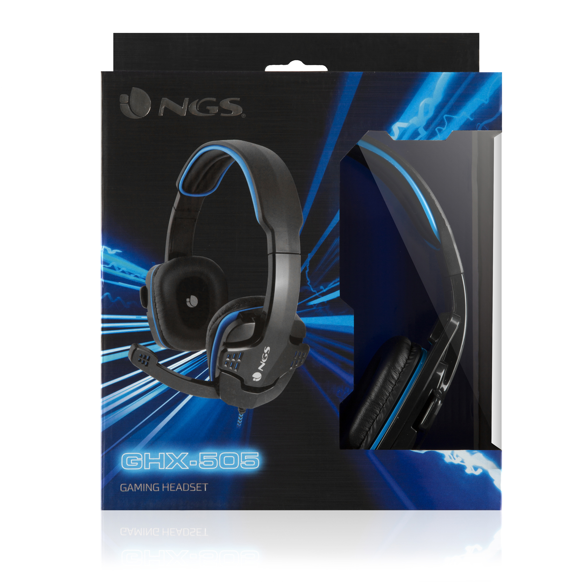 NGS GHX-505 headphones/headset Wired Head-band Gaming Black, Blue – image 6
