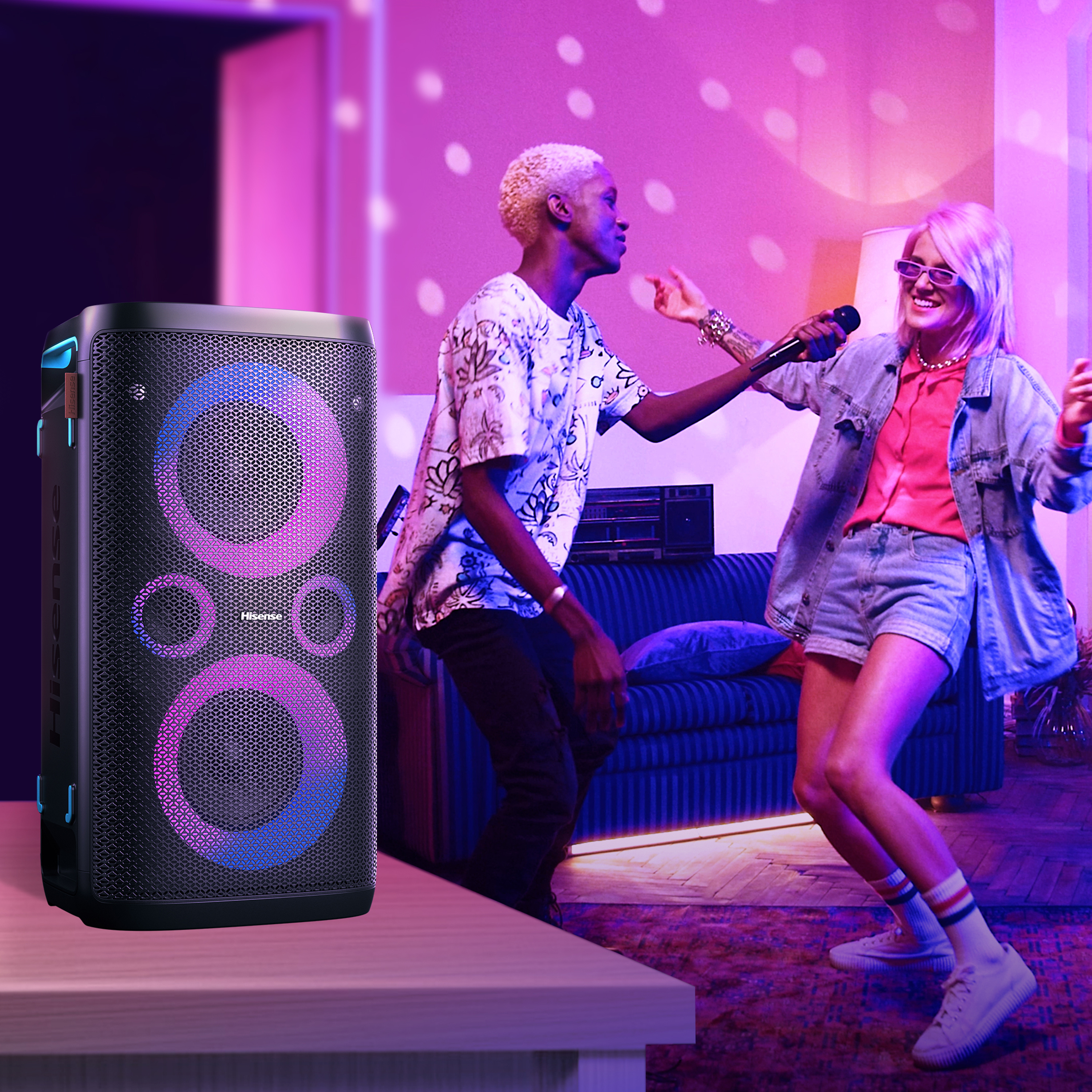 Hisense PartyRocker One HP100 Party speaker Black, Green 300 W image 8