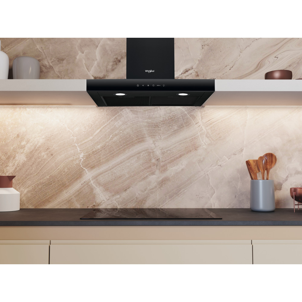 Whirlpool WHBS62FLTK cooker hood Wall-mounted Black 581 m³/h – image 2
