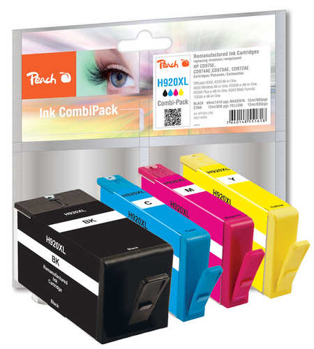 Peach PI300-296 ink cartridge 4 pc(s) High (XL) Yield Black, Cyan, Magenta, Yellow