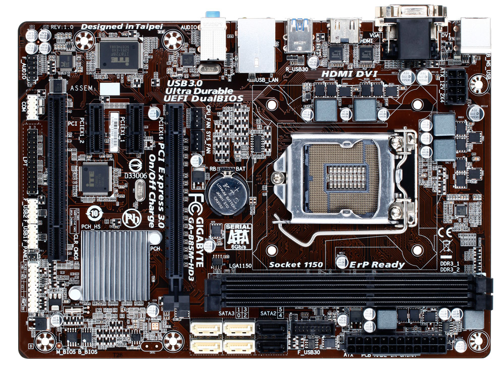 GIGABYTE GA-B85M-HD3 motherboard Intel® B85 LGA 1150 (Socket H3) mini ATX – image 2
