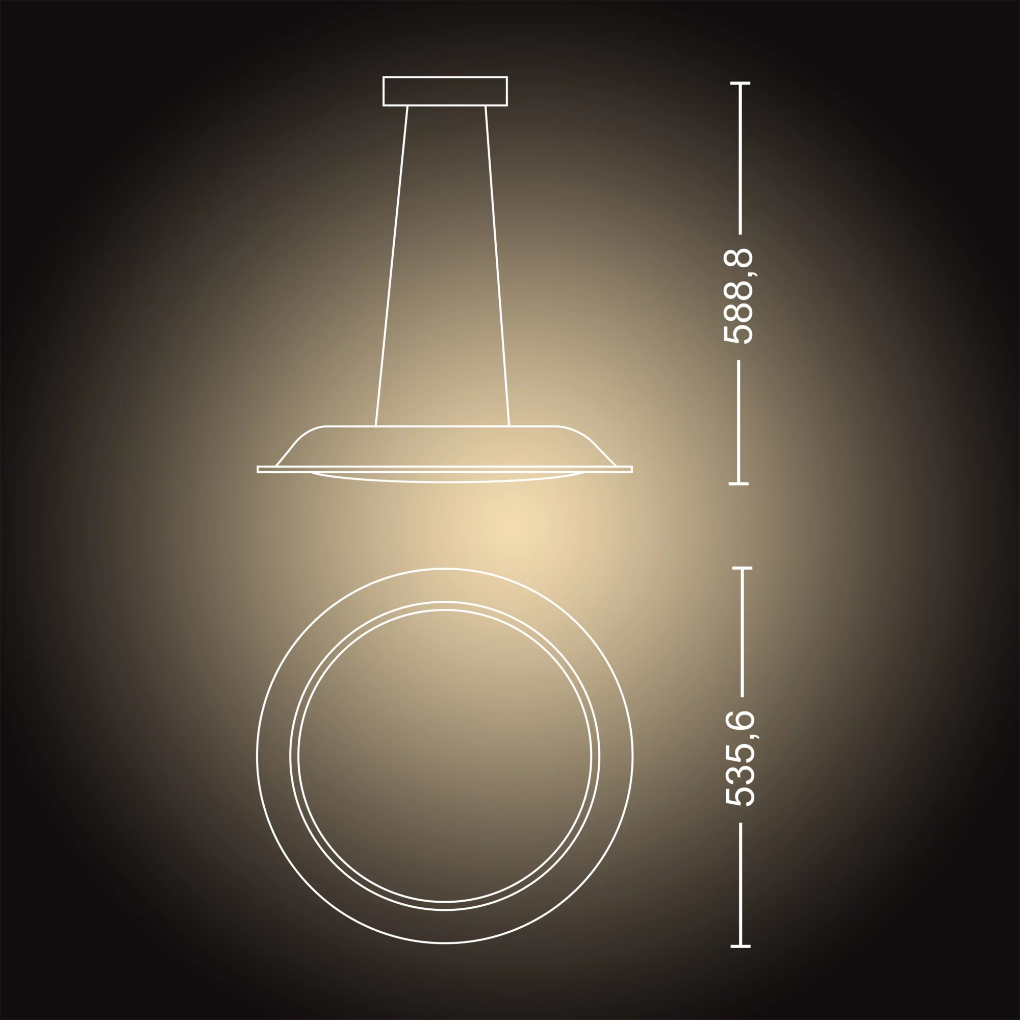 Philips by Signify Philips Hue White ambience 4503848C6 Smart suspension light Bluetooth/Zigbee – image 5