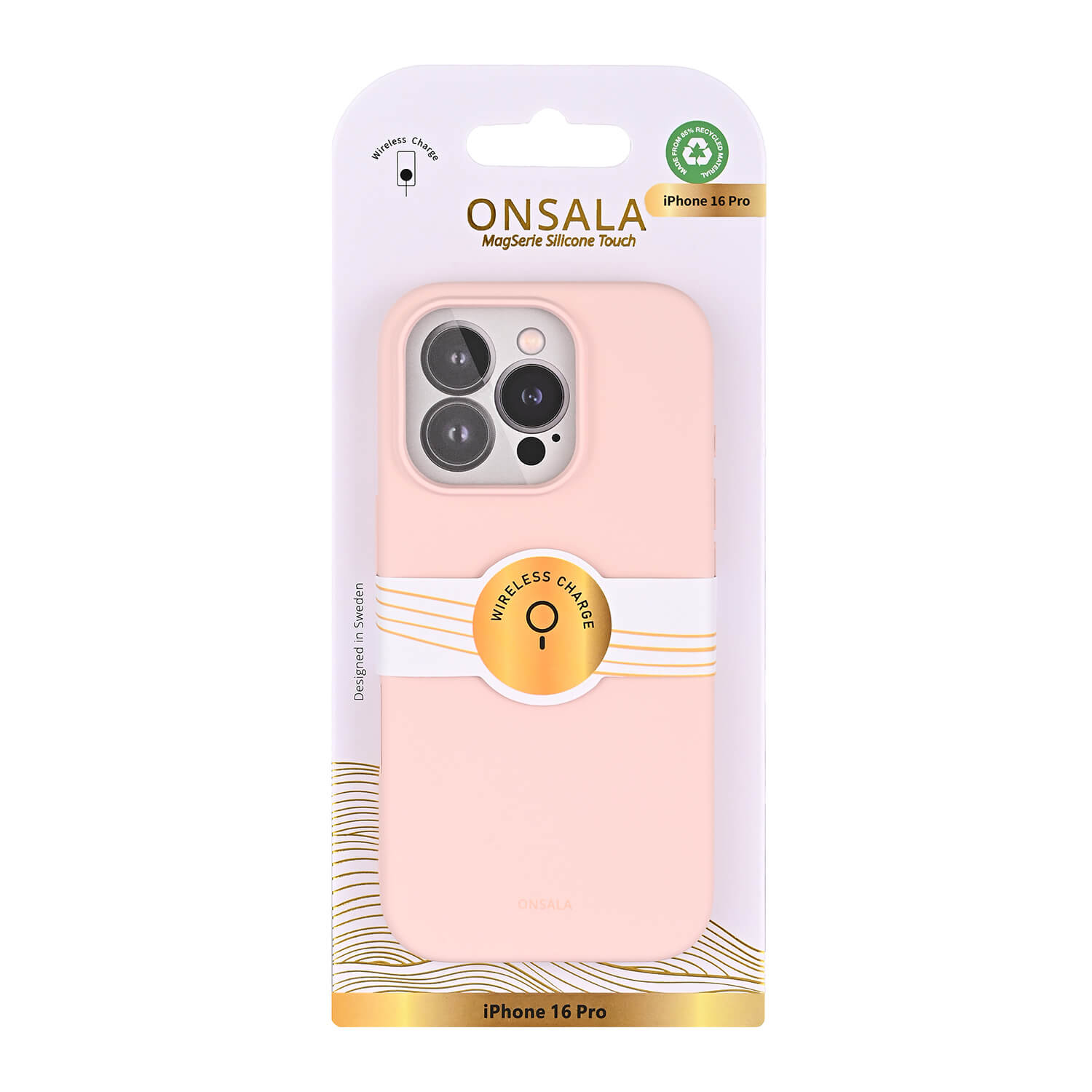 Onsala Phone Case with Silicone Feel Chalk Pink - iPhone 16 Pro – image 2