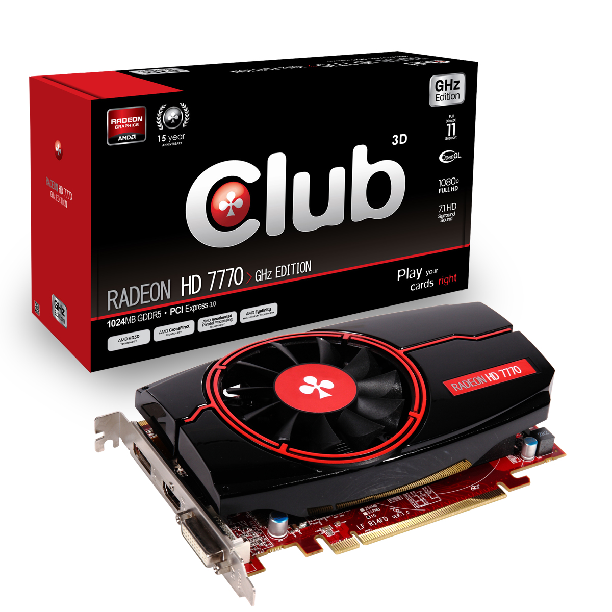 CLUB3D CGAX-7772C graphics card AMD Radeon HD7770