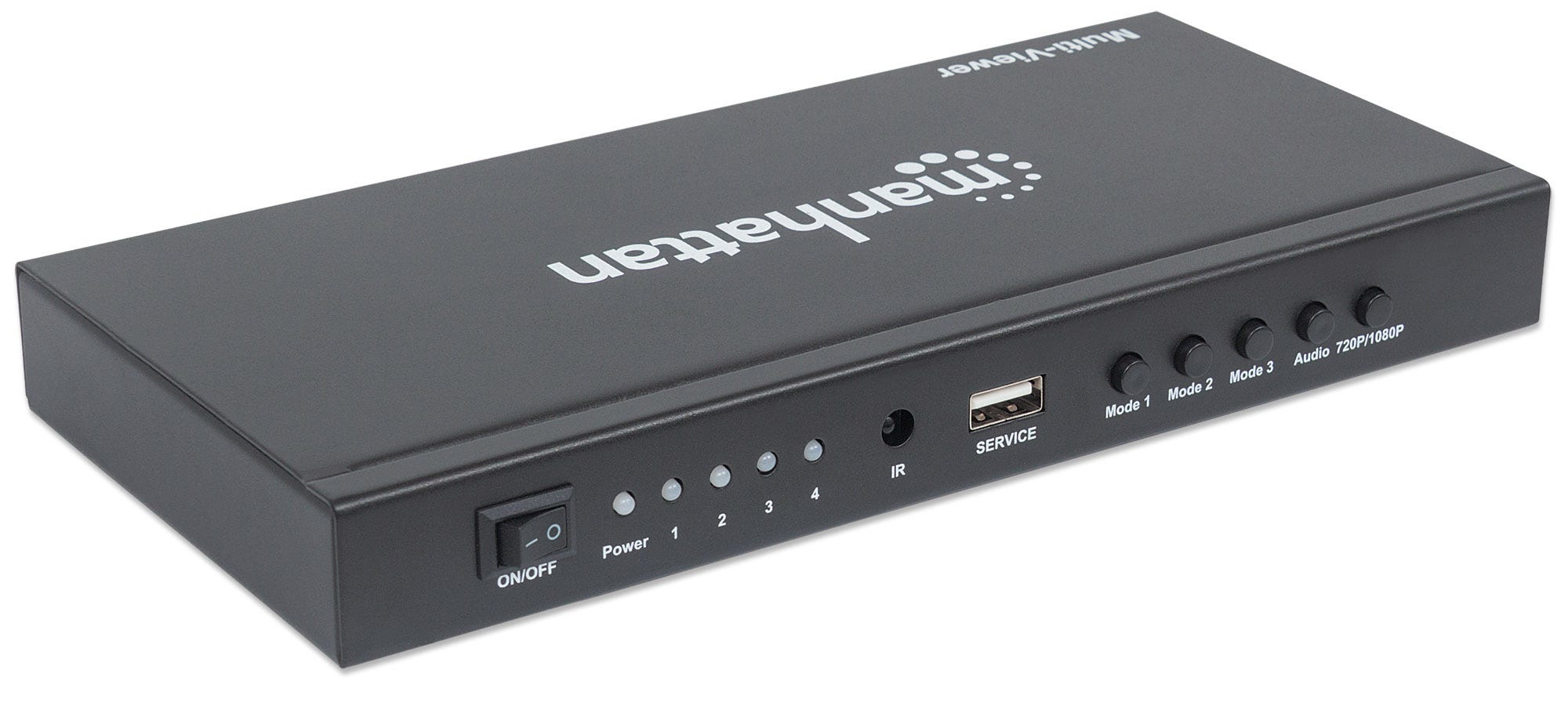 Manhattan 1080p 4-Port HDMI Multiviewer Switch, Switch with Four Inputs on One Display, Video Bandwidth Amplifier, Remote Control, Black, Three Year Warranty – image 8