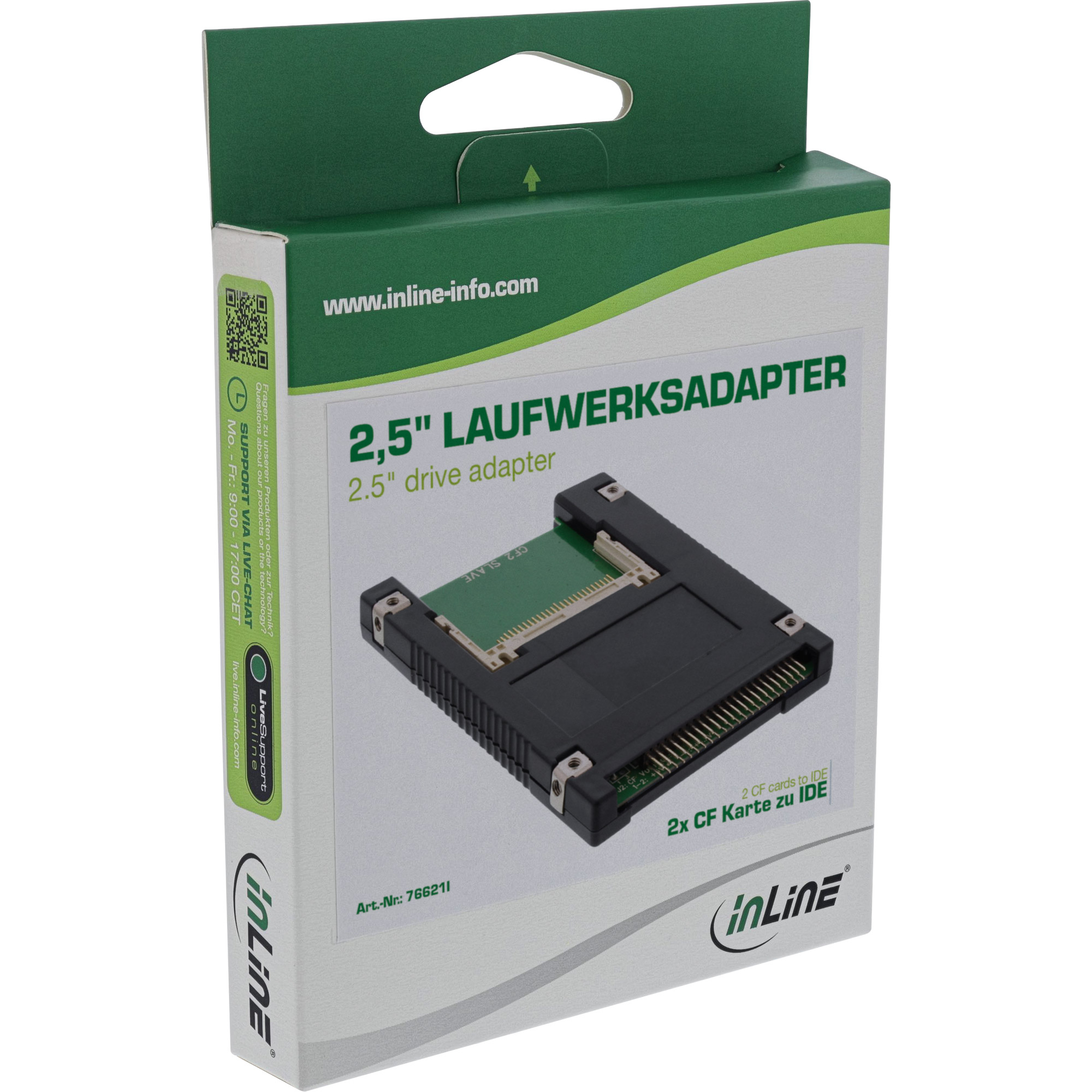InLine IDE 2.5" Drive to 2x Compact Flash Adapter use CF cards as hard disks – image 4