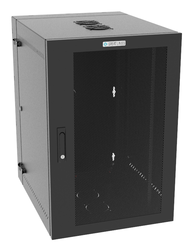 Vertiv VR Rack GL36WMCMM-B-SH-AF-00 rack cabinet 19U Wall mounted rack Black – image 1