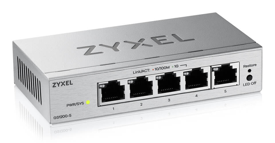 Zyxel GS1200-5V3 5-Port Gigabit web / smart managed Switch