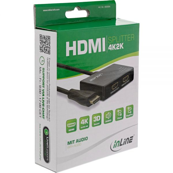InLine 65009A video splitter HDMI 2x HDMI – image 2